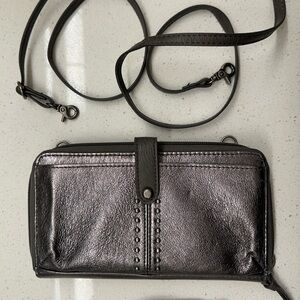The Sak “Wallet on a Strap,” Pewter, EUC
